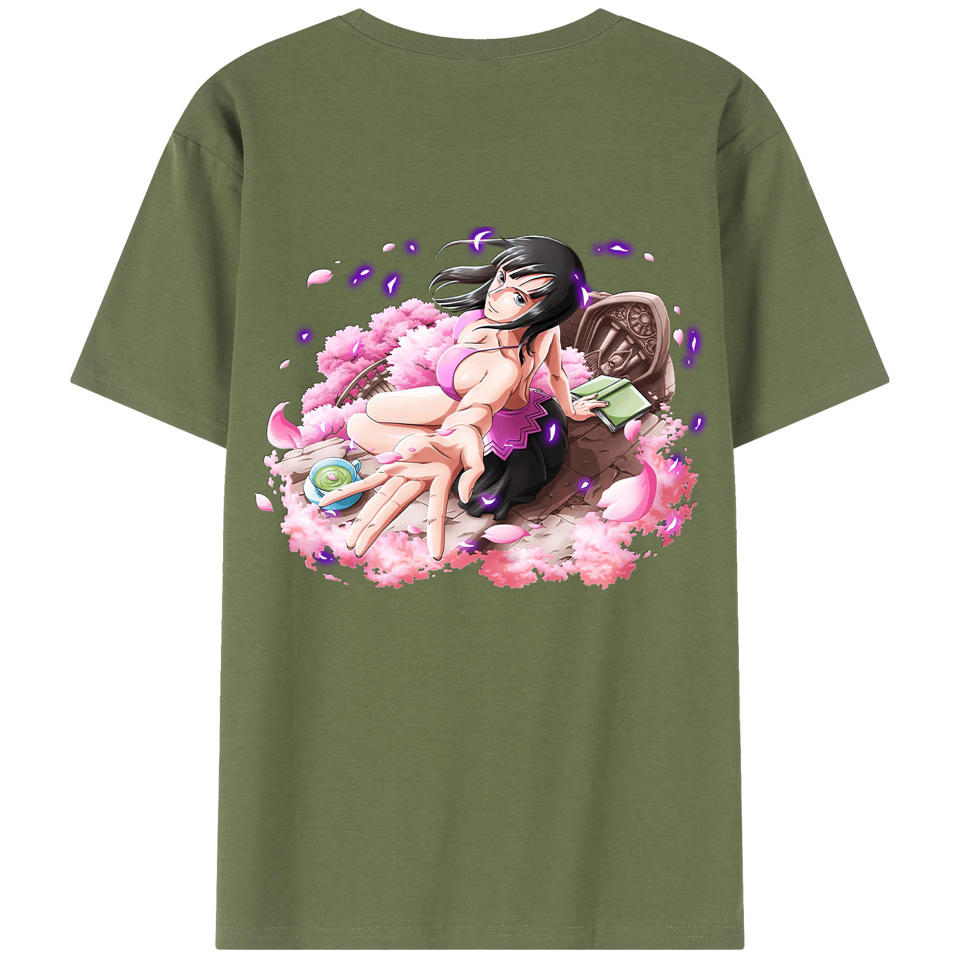 ワンピース ニコ・ロビン ONE PIECE Nico Robin 綿100％半袖Tシャツ（背面プリント）